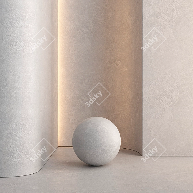 Multi-color Textured Wall Plaster Kit 3D model image 3