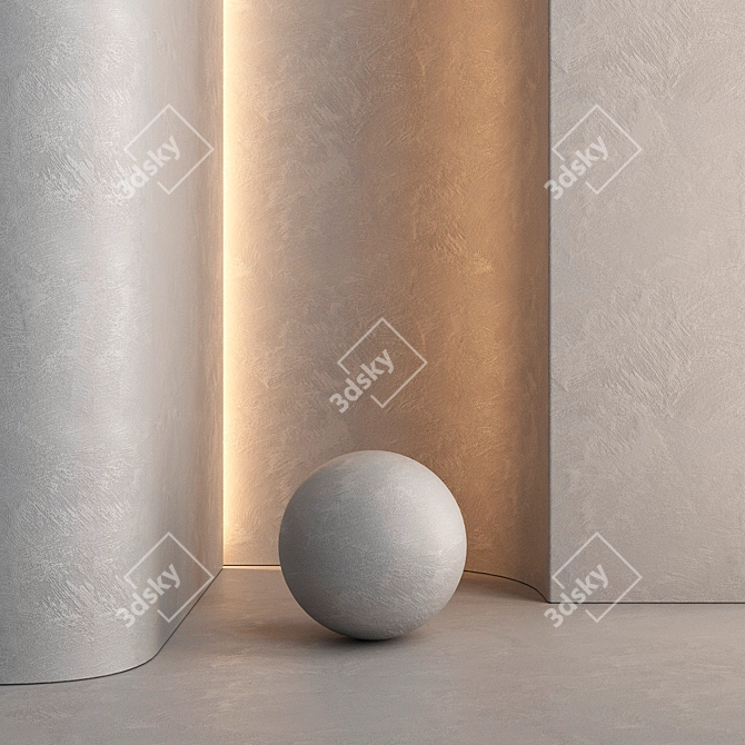Multi-color Textured Wall Plaster Kit 3D model image 4
