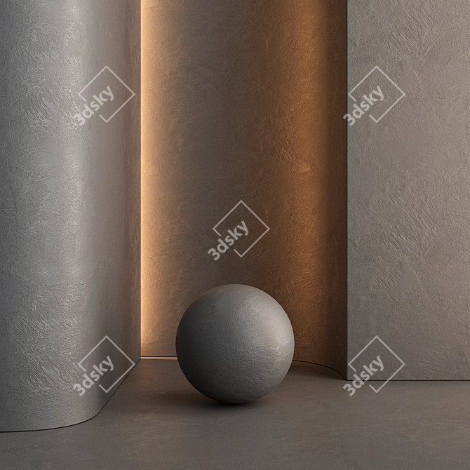 Multi-color Textured Wall Plaster Kit 3D model image 5