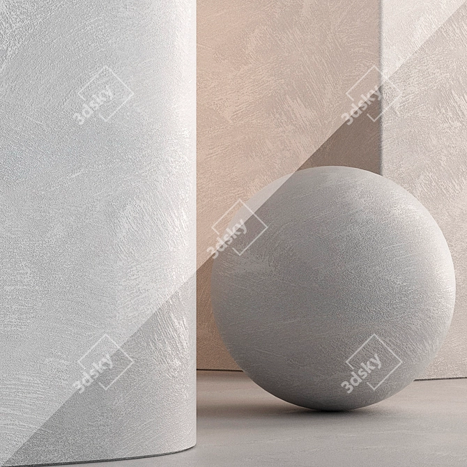 Multi-color Textured Wall Plaster Kit 3D model image 6