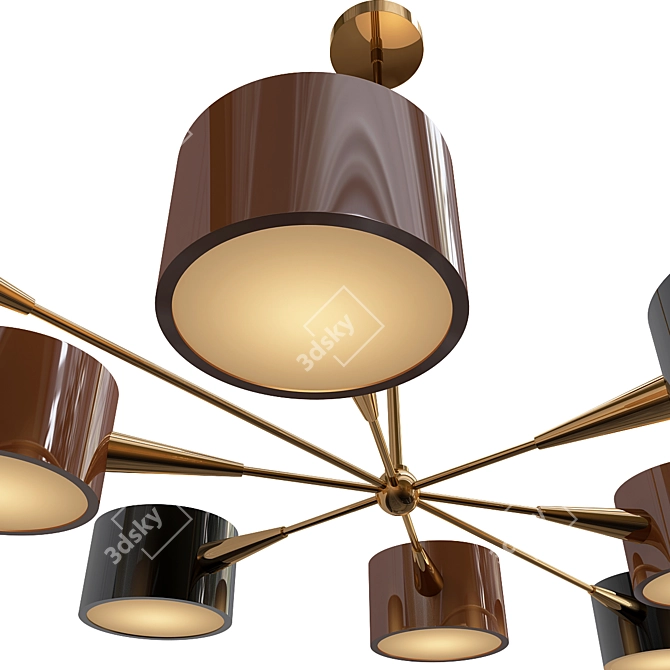 Italian Chandelier 1950s Model 3D model image 2