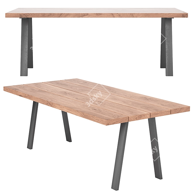 Natur Plank Freja Table Plank 3D model image 1