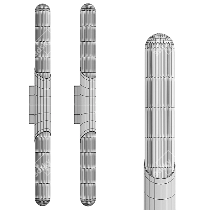 Leino B Wall Glass Wall Lamp 3D model image 2