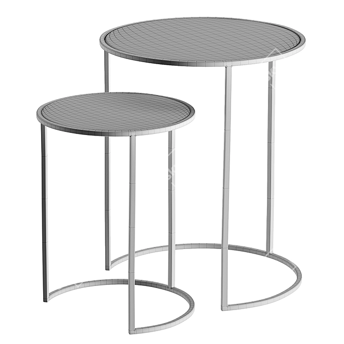 Édric Nested Coffee Tables 3D model image 4