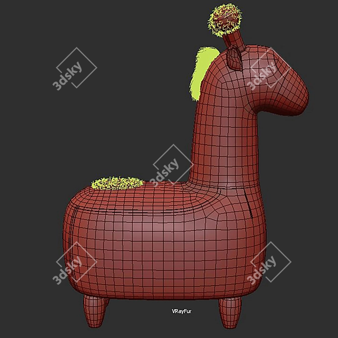 Mack & Milo Giraffe Ottoman 3D model image 5