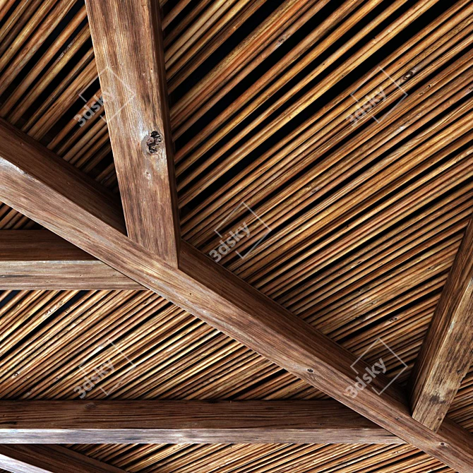 Polygonal Beam Decor Model 3D model image 3