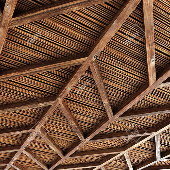 Polygonal Beam Decor Model 3D model image 5
