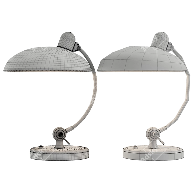 Luxury Red Glossy Table Lamp 3D model image 3