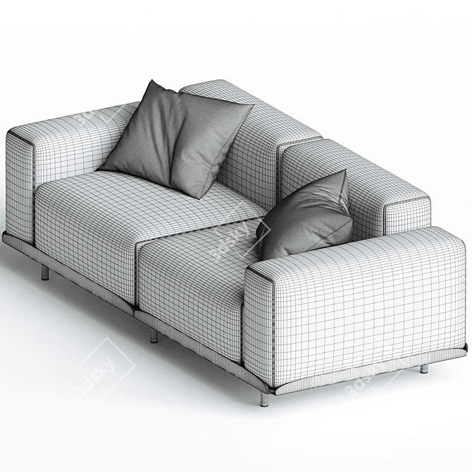 Modern Comfort Arflex Claudine Sofa 3D model image 3