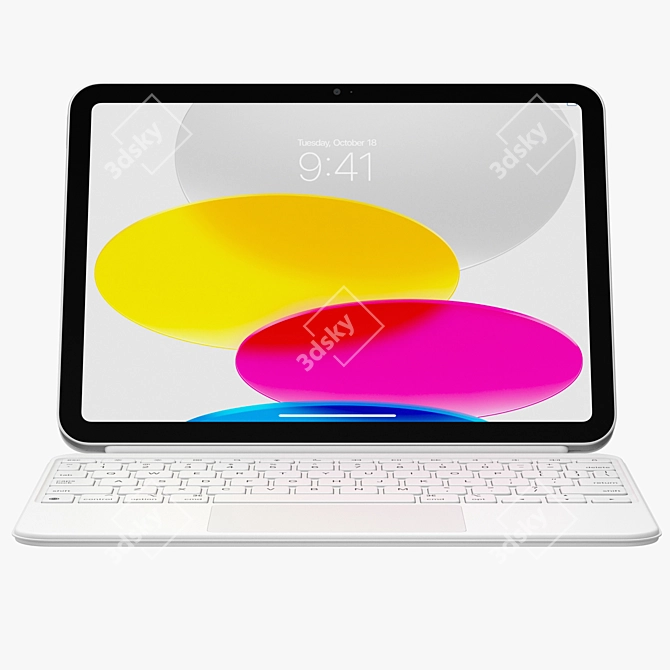  Digital Tablet and Keyboard Bundle 3D model image 5