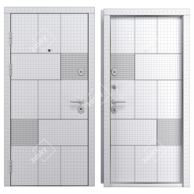 Metal Entrance Door Pinta (Bear) 3D model image 4