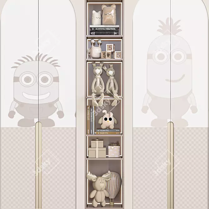 Children's Wardrobe and Toy Closet 3D model image 3