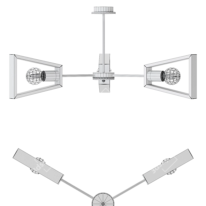 "Clotilde Ceiling Chandelier Seven Lights 3D model image 5