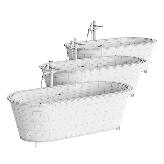 Ottavia Livingtec Oval Bathtub 3D model image 6