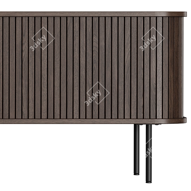 Modern Oak Media Console by Dantone 3D model image 2