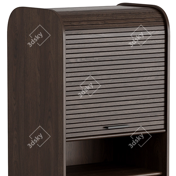 Modern Oak Buffet Cabinet Glide 3D model image 3