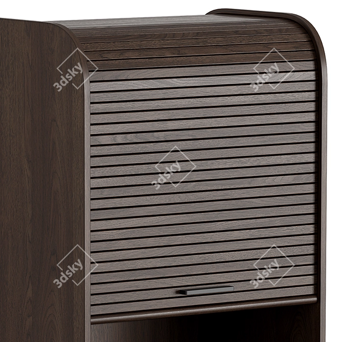 Modern Oak Buffet Cabinet Glide 3D model image 5