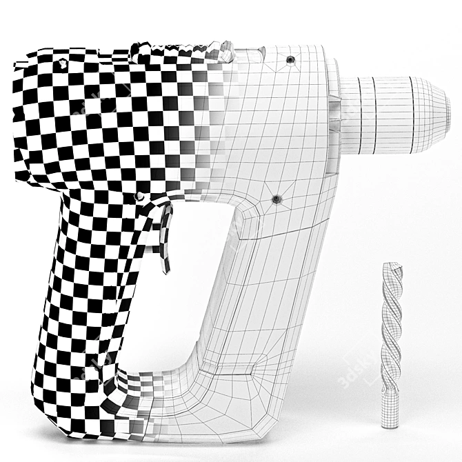 High-Fidelity Power Drill	Model 3D model image 2