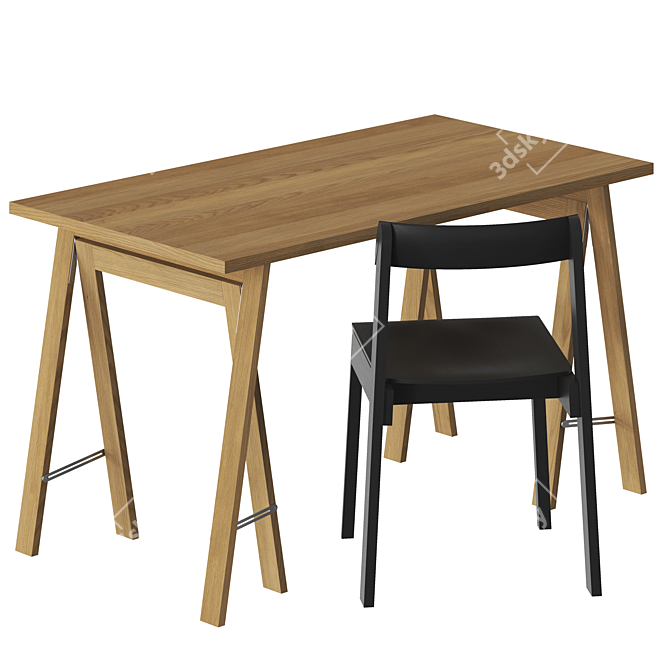 Nordic Linear Table Set 3D model image 3