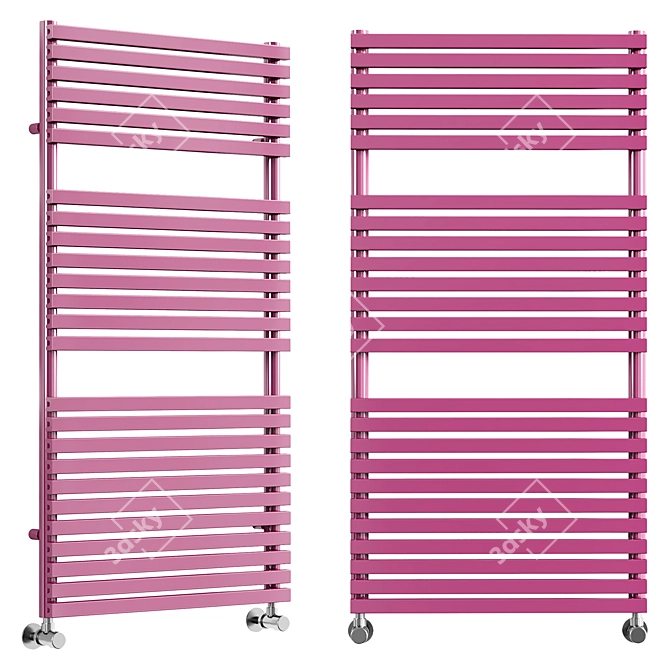 Modern Cube Towel Rail 3D model image 1