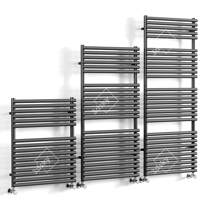 VULCANO T Towel Rail Options 3D model image 2