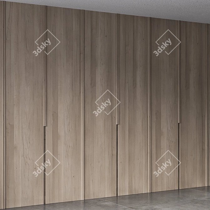 Minimalist Wardrobe Design 3D Model 3D model image 3