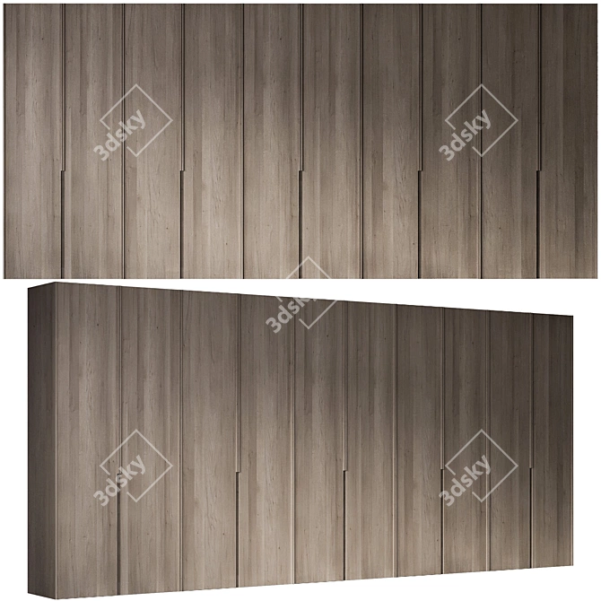 Minimalist Wardrobe Design 3D Model 3D model image 4