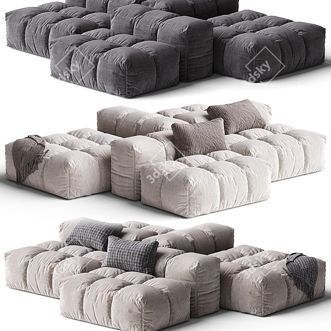 Modern Pixel Sofa by Saba 3D model image 1