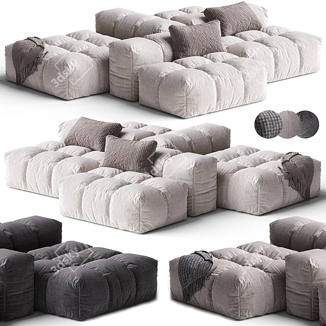 Modern Pixel Sofa by Saba 3D model image 7