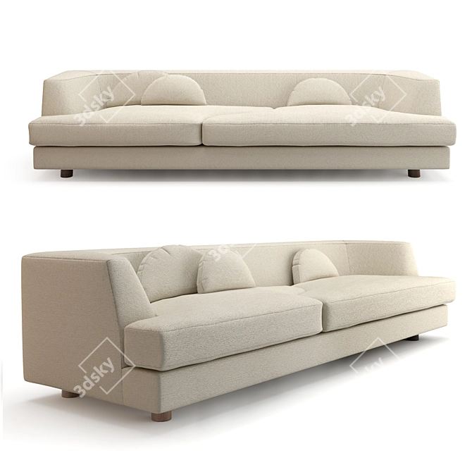 Hornbake Serene Square Sofa 3D model image 1