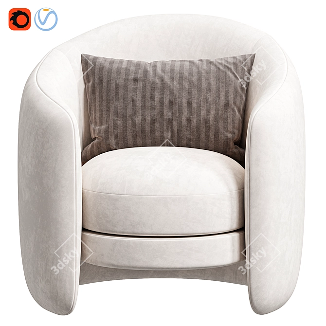 Fernie Chair: Contemporary Elegance & Comfort 3D model image 2