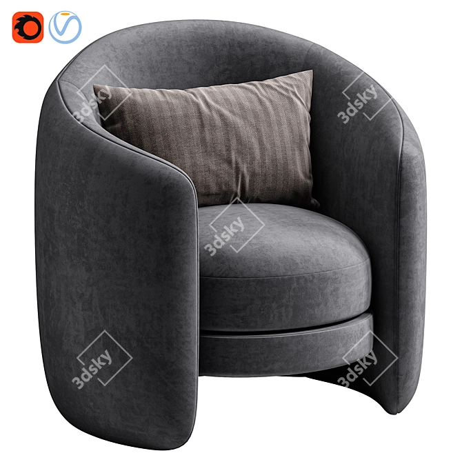 Fernie Chair: Contemporary Elegance & Comfort 3D model image 5