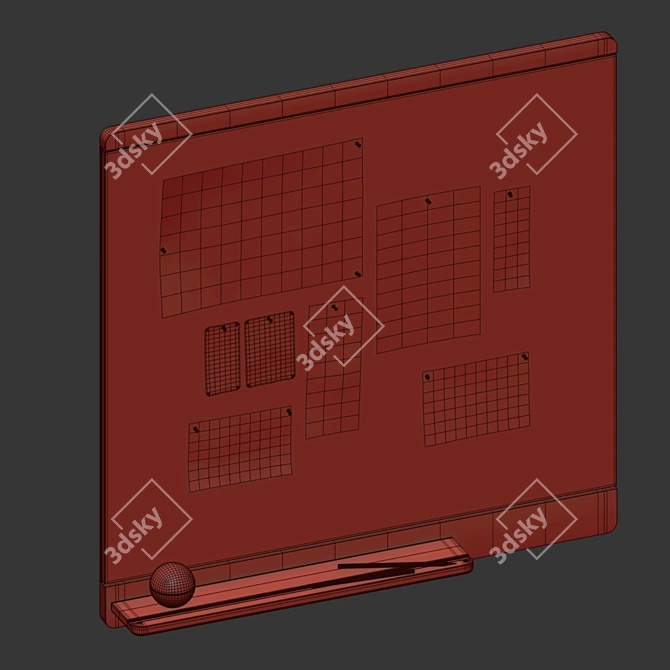 Minimalist Rim Pinboard for Office 3D model image 4