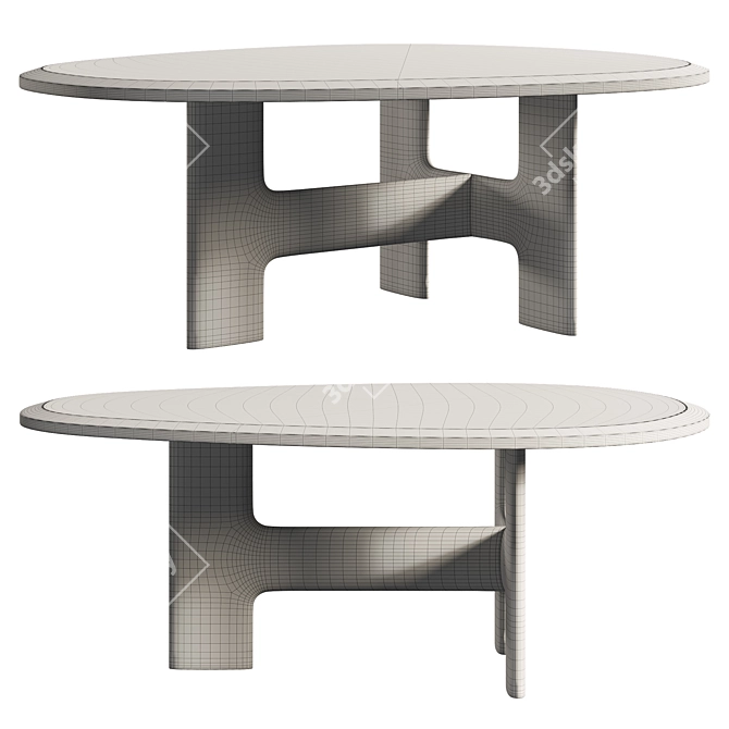 Inspired Kiyomizu Dining Table Design 3D model image 3