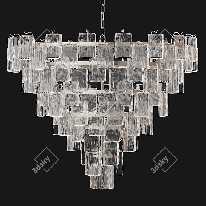 Venetian Glass Murano Chandelier. 3D model image 1