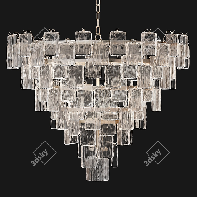 Venetian Glass Murano Chandelier. 3D model image 2