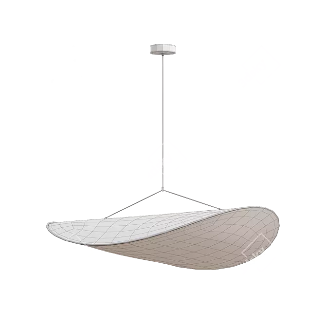 Sleek Contemporary Tense Pendant Lamp 3D model image 3