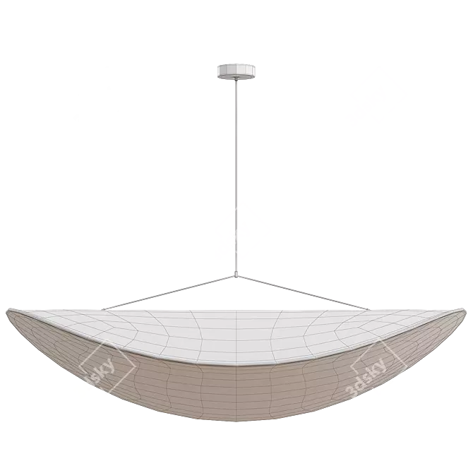 Sleek Contemporary Tense Pendant Lamp 3D model image 4