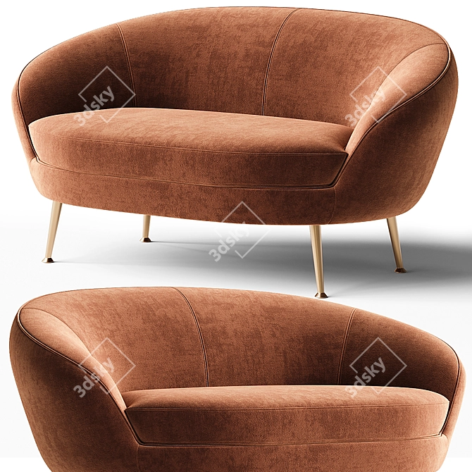 Elegant GIULIA Small Sofa_RENDER 3D model image 1