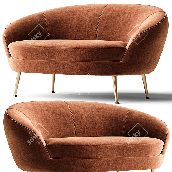 Elegant GIULIA Small Sofa_RENDER 3D model image 6