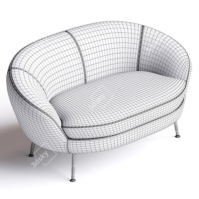 Elegant GIULIA Small Sofa_RENDER 3D model image 8