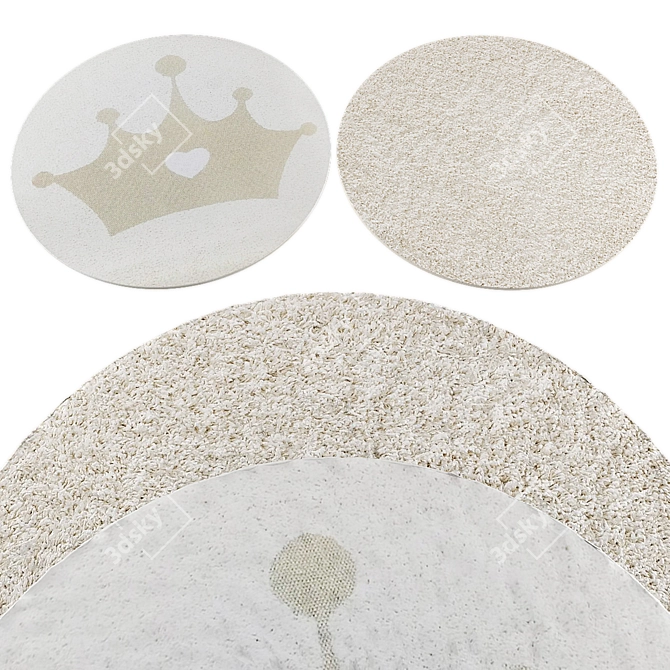 Round Rugs Collection Bundle 3D model image 3