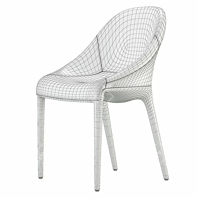 Kartell Eleganza Ela Chair Set 3D model image 5