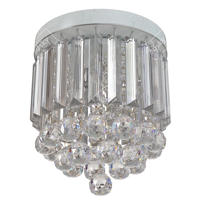 Modern Crystal Mini Chandelier 3D model image 3