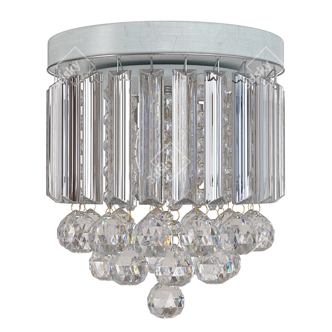 Modern Crystal Mini Chandelier 3D model image 4