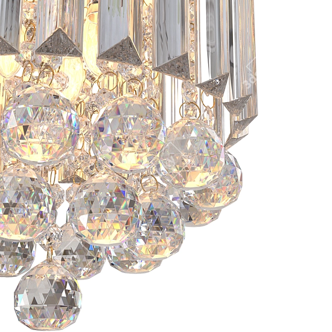 Modern Crystal Mini Chandelier 3D model image 5