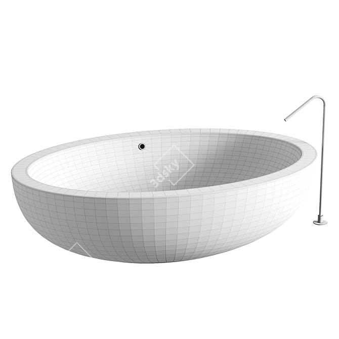 Sleek Corian Bathtub Boffi I FIUMI 3D model image 3