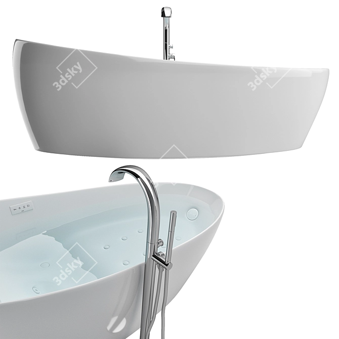 Neorest Zero Freestanding Soaking Tub 3D model image 2