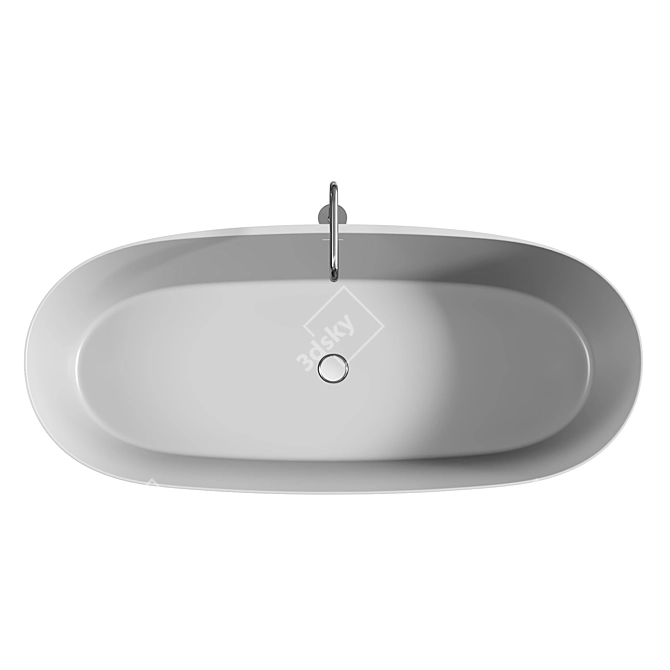 Acquabella VARS Freestanding Oval Bathtub 3D model image 2