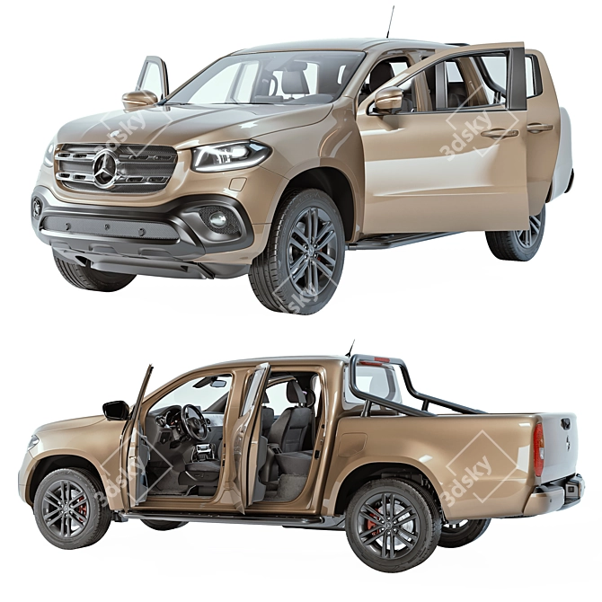 Mercedes X-Class 3D Model Archive 3D model image 6